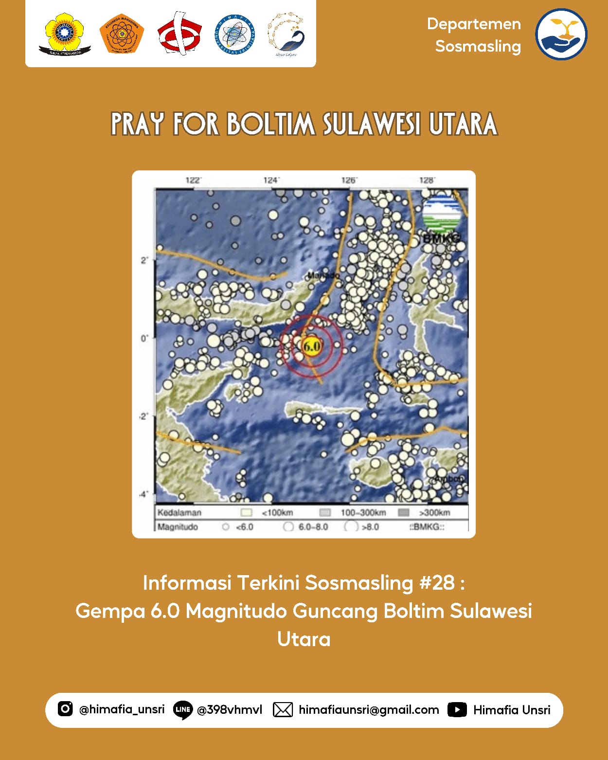 [Informasi Terkini Sosmasling #28 : Gempa 6.0 Magnitudo Guncang Boltim Sulawesi Utara] 